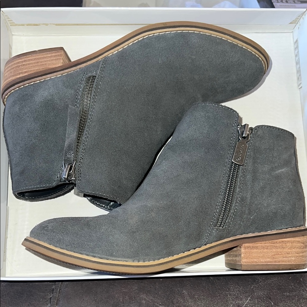 Blondo Dark Grey Suede Ankle Boots Waterproof